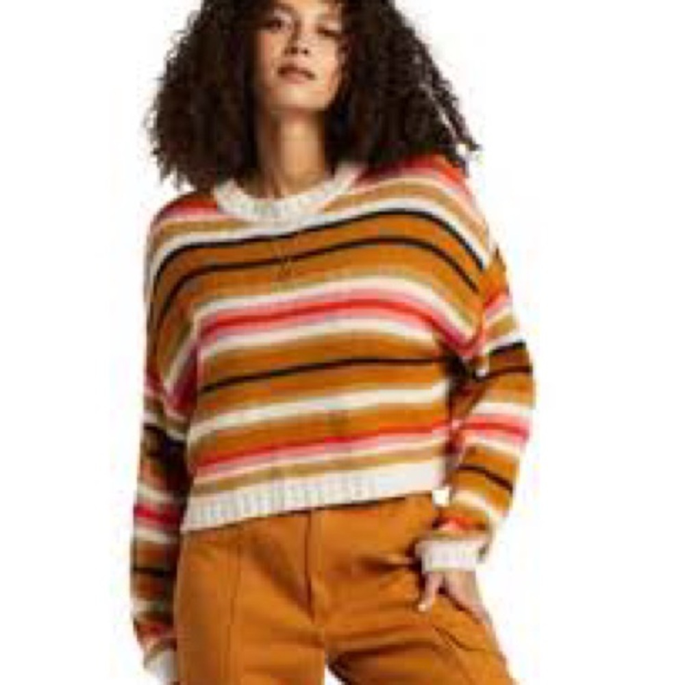 Billabong So Bold Striped Crewneck Sweater
